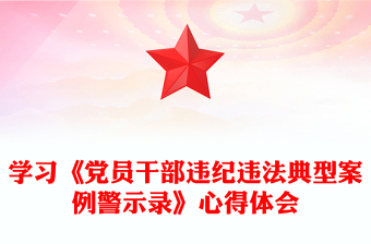 2024纪检监察干部违纪违法典型案例警示录课件ppt