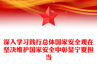 深入学习践行总体国家安全观在坚决维护国家安全中彰显宁夏担当党课讲稿