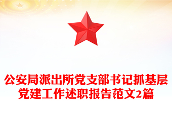 2024党支部书记党建述职ppt模板免费下载