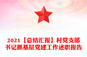 【总结汇报】村党支部书记抓基层党建工作述职报告