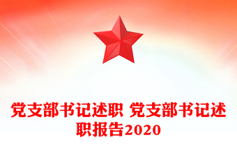 党支部书记述职 党支部书记述职报告2020