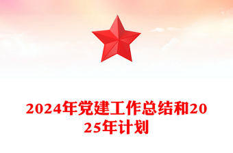 2024年党建工作总结模板和2025年计划