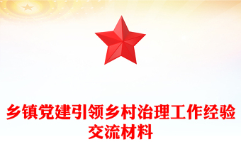 2025党建引领乡村治理发言材料