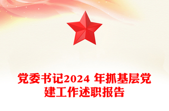 党委书记2024 年抓基层党建工作述职报告模板