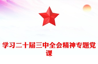 学习二十届三中全会精神专题党课word模板