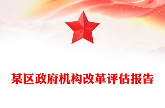 某区政府机构改革评估报告模板