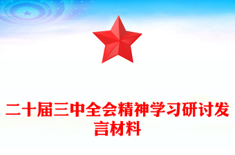 二十届三中全会精神学习研讨发言材料汇编