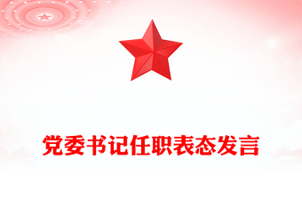 党委书记任职表态发言word模板