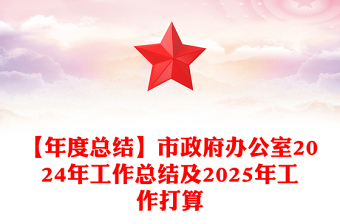 【年度总结模板】市政府办公室2024年工作总结模板及2025年工作打算