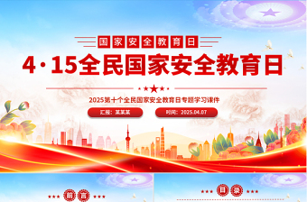 精品4·15全民国家安全教育日PPT国家安全你我共筑课件