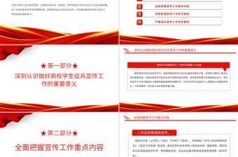 大气精美关于做好2025年高校学生征兵宣传工作的通知PPT课件模板
