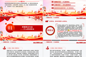 党建风党员要旗帜鲜明讲政治PPT微党课