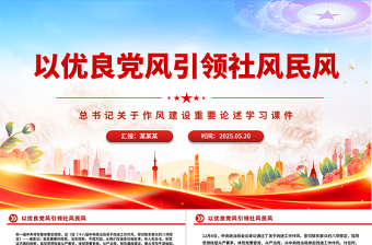 精品以优良党风引领社风民风PPT总书记关于作风建设重要论述微党课