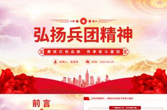 红色党政风弘扬兵团精神PPT赓续红色血脉传承奋斗基因党课课件