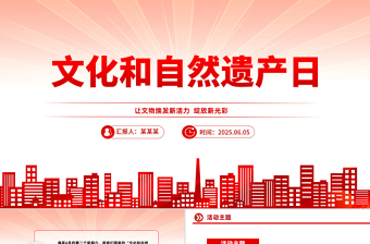 精美大气文化和自然遗产日PPT课件