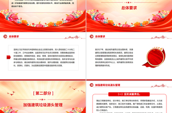 简洁大气《关于进一步加强城市建筑垃圾治理的意见》PPT课件