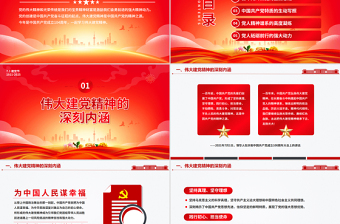 精品2025建党104周年PPT重温建党精神谱写时代新篇微党课课件