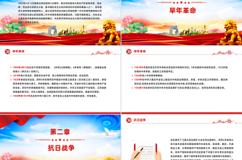 简洁大气纪念陈云同志诞辰120周年系列活动宣传PPT模板