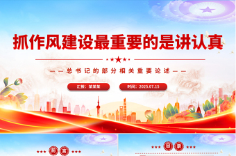 精品抓作风建设最重要的是讲认真PPT课件下载