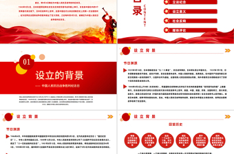 党政风纪念抗战胜利80周年PPT红色精美风中国人民抗日战争胜利纪念日课件