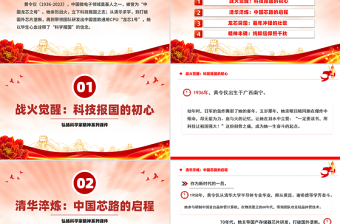 精美大气龙芯之母黄令仪PPT弘扬科学家精神党课下载