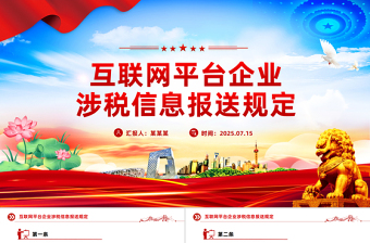 精美大气互联网平台企业涉税信息报送规定PPT课件