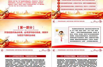 精美时尚党纪学习教育专题党课PPT课件下载