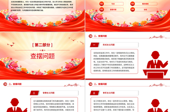 优质党建PPT防返贫监测干部学习教育问题查摆与整改措施模板
