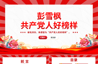党史人物彭雪枫PPT共产党人好榜样党课课件