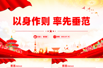 2025以身作则率先垂范PPT党员干部作风建设主题党课下载