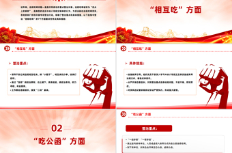 党政风整治违规吃喝7个方面PPT简洁实用作风建设系列党课