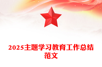 2025年党内主题学习教育工作总结PPT模板(讲稿)