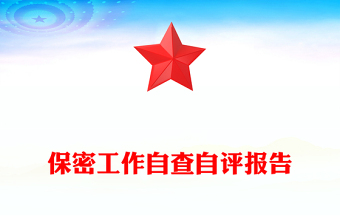 简洁大气某局保密工作自查自评报告PPT模板下载(讲稿)