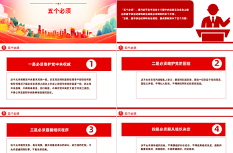 党纪教育专题PPT五个必须 七个有之 十不准课件