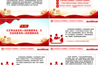 简洁大气坚定文化自信扎根生活沃土PPT总书记部分相关重要论述党课