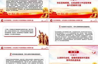 精美大气传承抗战伟力谱写青春华章PPT纪念抗日战争胜利80周年国企党课