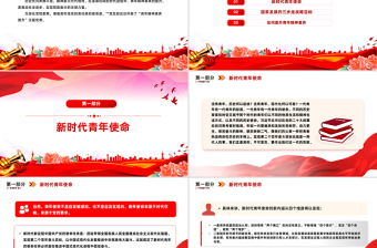 红色大气青年精神素养提升PPT主题党课