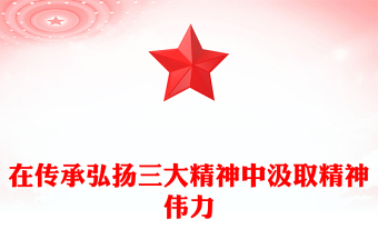 传承弘扬三大精神汲取精神伟力PPT党课课件(讲稿)