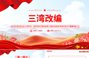 重温党史红色故事之三湾改编PPT课件