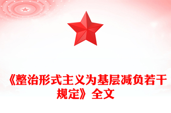 简洁大气《整治形式主义为基层减负若干规定》 PPT课件下载(讲稿)