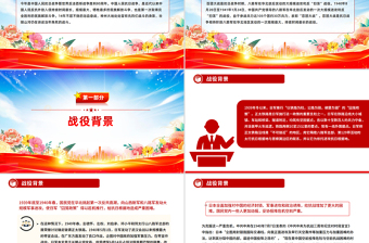 红色精美百团大战PPT弘扬伟大抗战精神课件