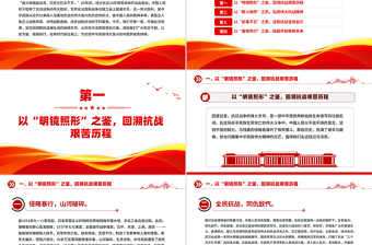 大气精美以史为鉴筑忠魂砥砺奋进谱新篇PPT抗战胜利80周年党课下载