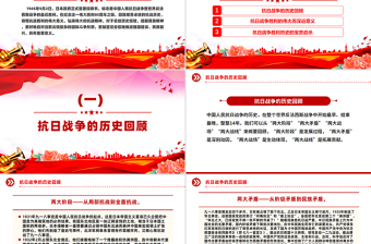 一文读懂抗日战争胜利的深远意义及宝贵启示PPT课件