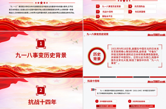 党政风中小学纪念918爱国主义教育班会PPT九一八勿忘国耻课件