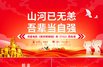 观看电影《南京照相馆》和《731》思政课PPT课件