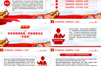 简洁风高举思想旗帜筑牢安全防线PPT全面提升新时代意识形态工作质效微党课