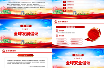 简洁大气四大全球倡议要点内容解读PPT课件