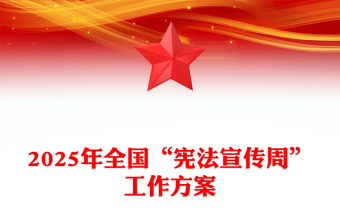 精美质感2025年全国“宪法宣传周”工作方案PPT课件(讲稿)