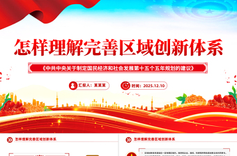 精美大气怎样理解完善区域创新体系PPT《建议》问答学习课件