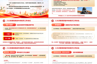 简洁时尚八大关键词深读中央经济工作会议PPT课件下载